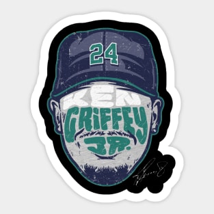 Ken Griffey Jr. Seattle Player Silhouette Number Sticker
